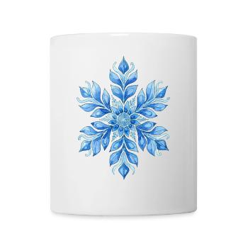 Un flocon de neige en hiver - Mug blanc - blanc - Devant