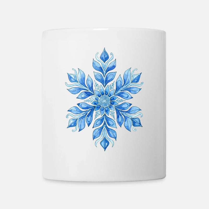 Un flocon de neige en hiver - Mug blanc - blanc