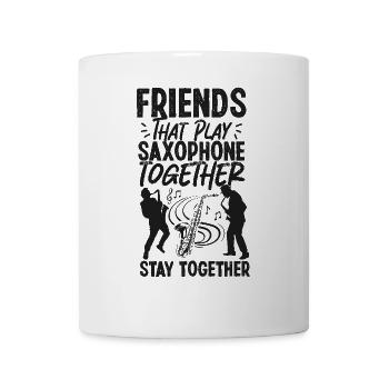 Saxophone Friends Besties Buddies - Mug - white - Front