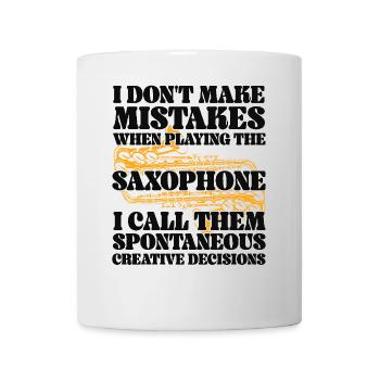 Saxophones I Don't Make Mistakes - Mug - white - Front