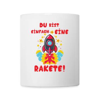 Rakete - Tasse - Weiß - Vorne