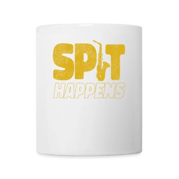 Saxophone Pun Spit Happens - Mug - white - Front