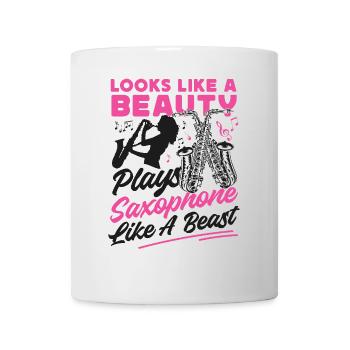 Saxophone fille femme ressemble à un - Mug blanc - blanc - Devant