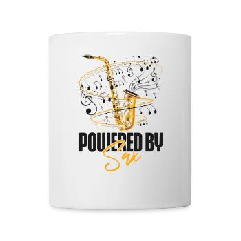 Saxophone Pun Powered By Sax - Mug - white - Front