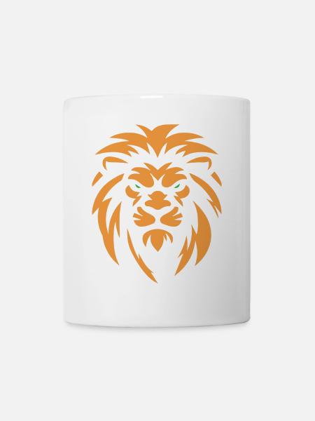 Wütender Löwe - Tasse - Weiß