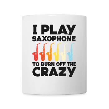 Saxophones I Play Saxophones To Burn - Mug - white - Front