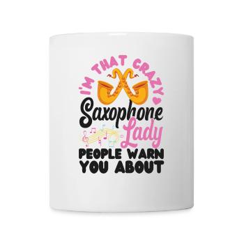 Saxophone I'm That Crazy Saxophone - Tasse - Weiß - Vorne