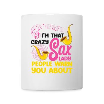 Saxophone Pun I'm That Crazy Sax - Mug - white - Front