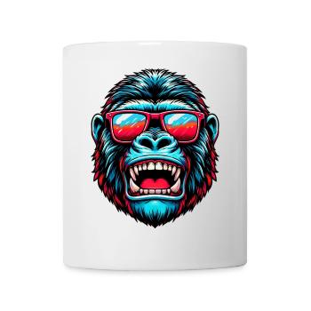 Gorillas with sunglasses - Mug - white - Front