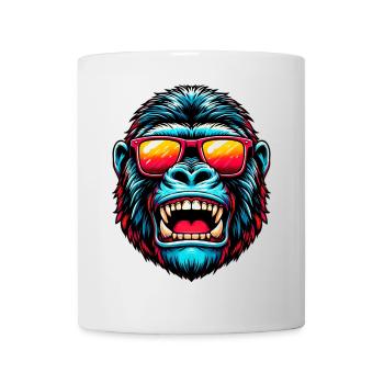 Gorillas with sunglasses - Mug - white - Front