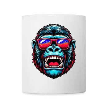 Gorillas with sunglasses - Mug - white - Front