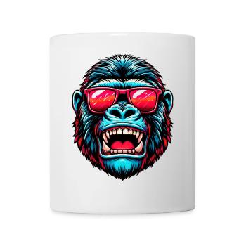 Gorillas with sunglasses - Mug - white - Front