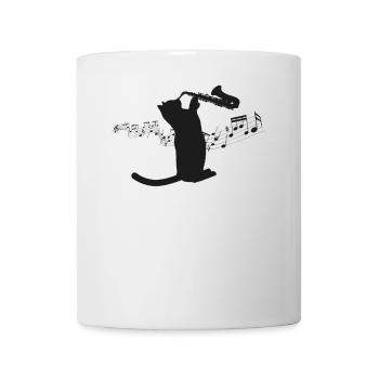 Saxophone Cat - Mug - white - Front