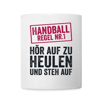 Handball TShirt Handballer Team Sport Geschenk - Tasse - Weiß - Vorne