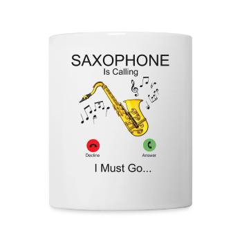 Saxophones Phone Display Saxophones - Mug - white - Front