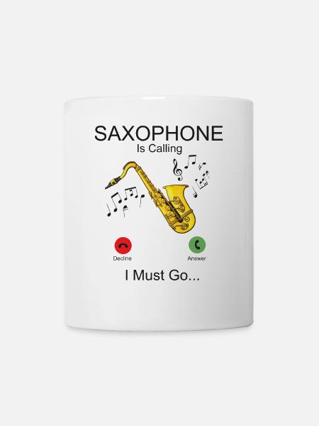 Saxophone Phone Display Saxophone - Tasse - Weiß