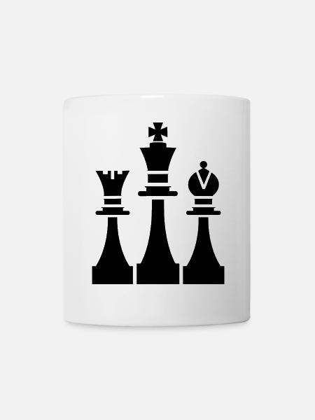 Schachfiguren Grafik - Tasse - Weiß