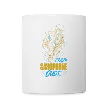 Saxophone Crazy Saxophone Dude - Tasse - Weiß - Vorne