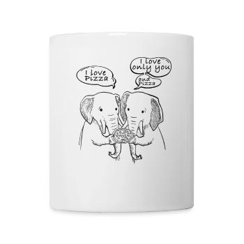I love Pizza Elephants - Mug - white - Front