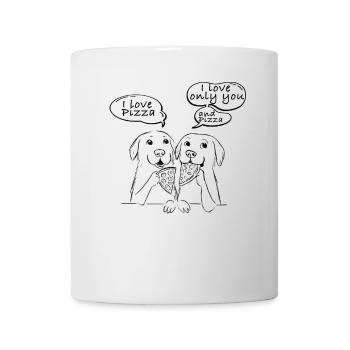 I love pizza dogs - Mug - white - Front