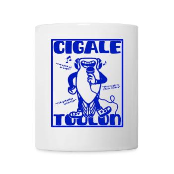 Singende Zikade Toulon - Retro-Maskottchen Provence - Tasse - Weiß - Vorne
