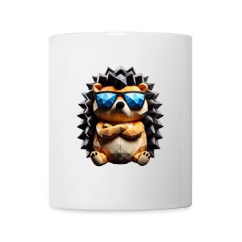 hérisson cool - Mug blanc - blanc - Devant