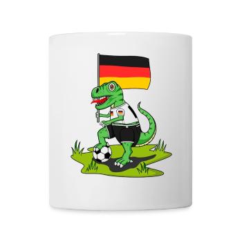 Germany Flag Dinosaur Rex Football - Mug - white - Front