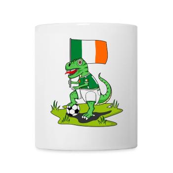 Drapeau de l’Irlande Dinosaure Rex Football - Mug blanc - blanc - Devant