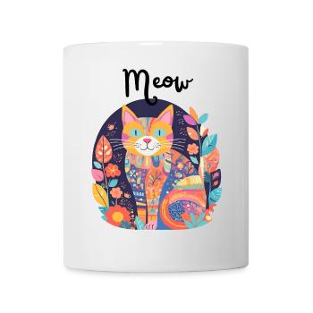 Bunte Katzen-Patchwork-Anthologie - Tasse - Weiß - Vorne