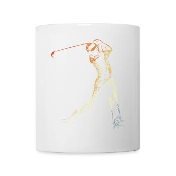Golfer Grafik Vintage - Tasse - Weiß - Vorne