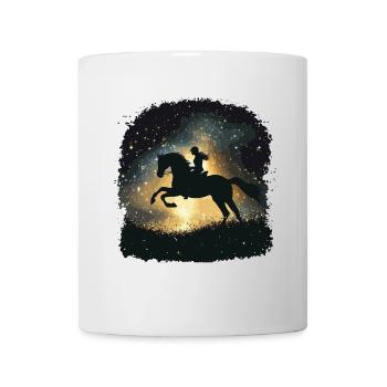 Horse riding at night - Mug - white - Front