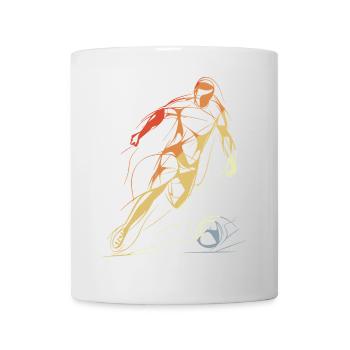 Croquis de joueur de football vintage - Mug blanc - blanc - Devant