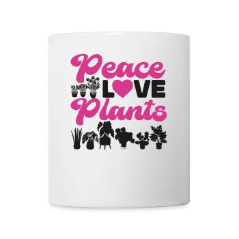 Amoureux des plantes Jardinière Fille Paix - Mug blanc - blanc - Devant