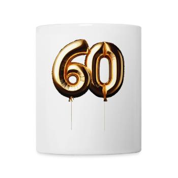 60 Years Gold Balloon Foil Balloon Gift - Mug - white - Front