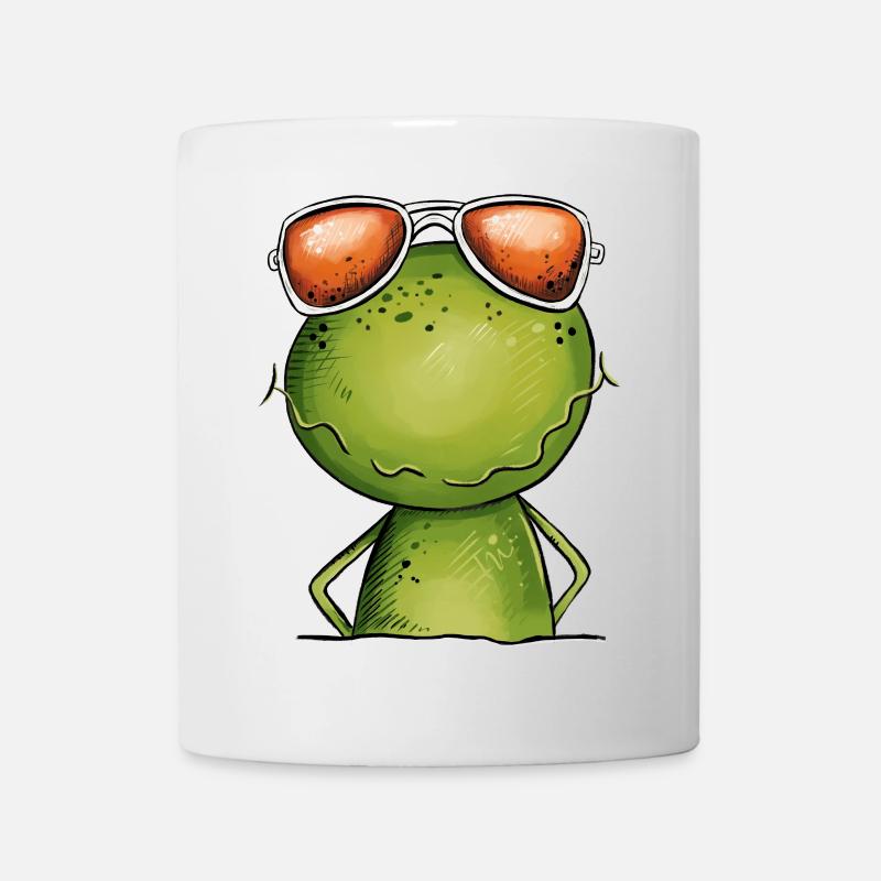 Cooler Frosch Mit Brille - Tasse - Weiß