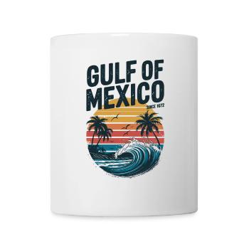 Gulf of Mexico Since 1672 Vintage Beach Sunset - Mug blanc - blanc - Devant