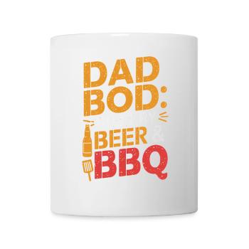Dad Bod: Built By Beer & BBQ - Humor for Fathers - Mug - white - Front
