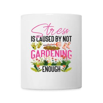 Le stress du jardinage est - Mug blanc - blanc - Devant