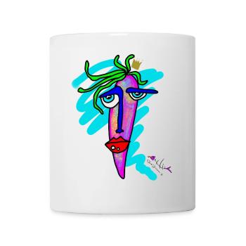 Farbiges Gesicht  - Tasse - Weiß - Vorne