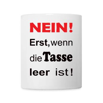 Non : Uniquement lorsque le gobelet est vide. - Mug blanc - blanc - Devant