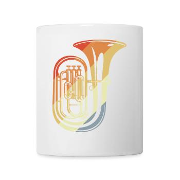 90er Jahre Tuba Skizze - Tasse - Weiß - Vorne