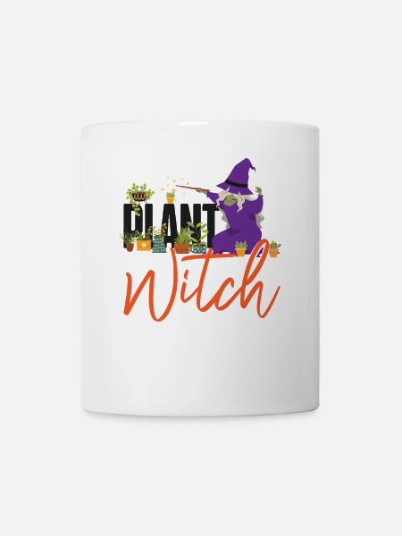 Amateur de plantes jardinage Halloween - Mug blanc - blanc