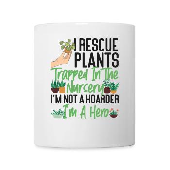 Amoureux des plantes Jardinage I Sauvetage - Mug blanc - blanc - Devant