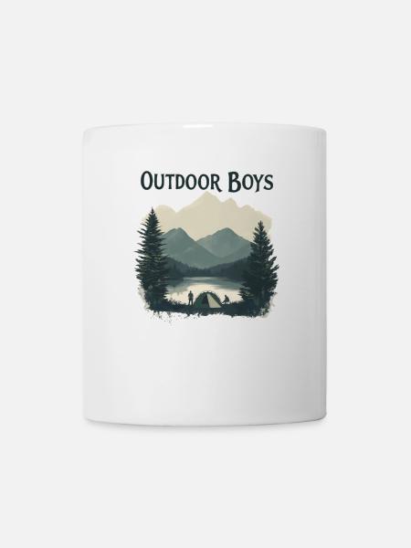 Natur Outdoor Boys, Scout, Pfadfinder, Abenteuer - Tasse - Weiß