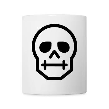 Schädel - Tasse - Weiß - Vorne