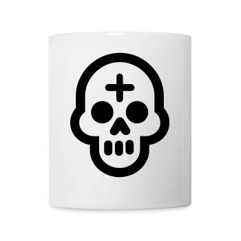 Schädel - Tasse - Weiß - Vorne