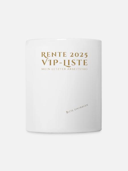 Gasteliste VIP Rente - Tasse - Weiß