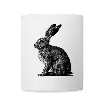 Hase / Feldhase / Osterhase ? - Tasse - Weiß - Vorne