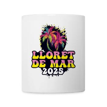 Lloret De Mar 2025 Urlaub Palmen - Tasse - Weiß - Vorne