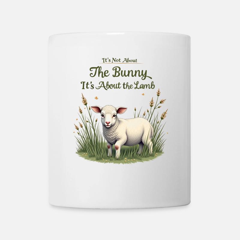 Il ne s’agit pas du lapin, il s’agit de Pâques de l’agneau - Mug blanc - blanc